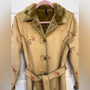 Lapis Women's Penny Lane Faux Suede Faux Fur Lined Coat
Patchwork Size Small